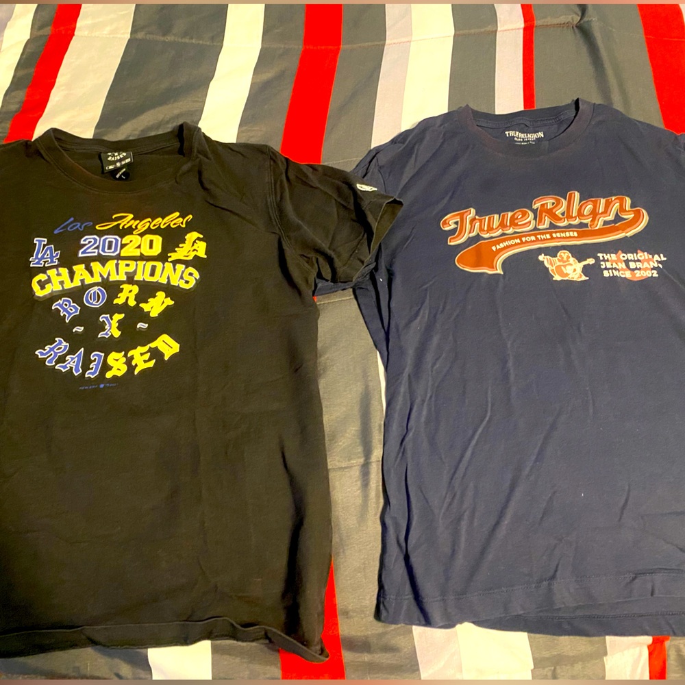 LA LAKERS OFFICIAL CHAMPION SHIRT X TRUE RELIGION SHIRT